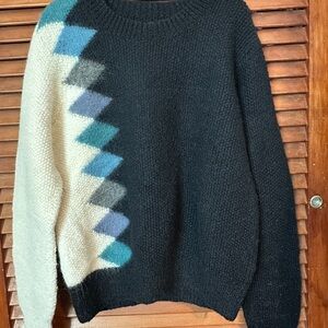 Vintage color block wool sweater, women’s size small